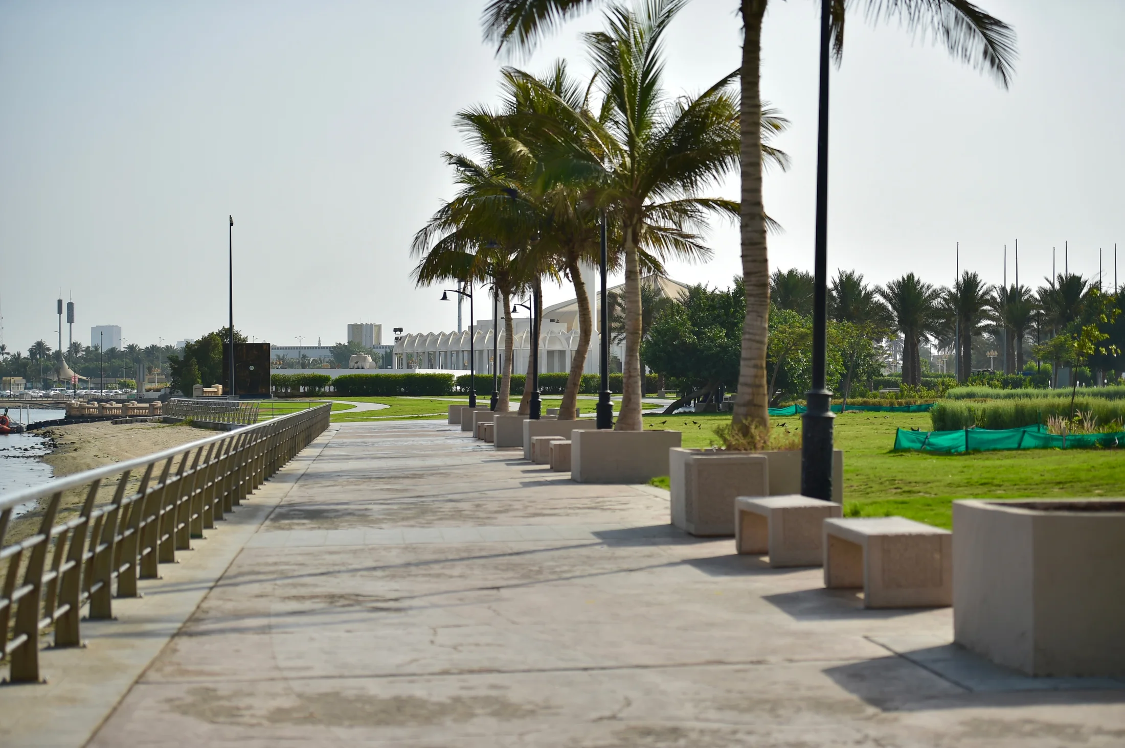 Recreation planting and pathways along the Middle Corniche